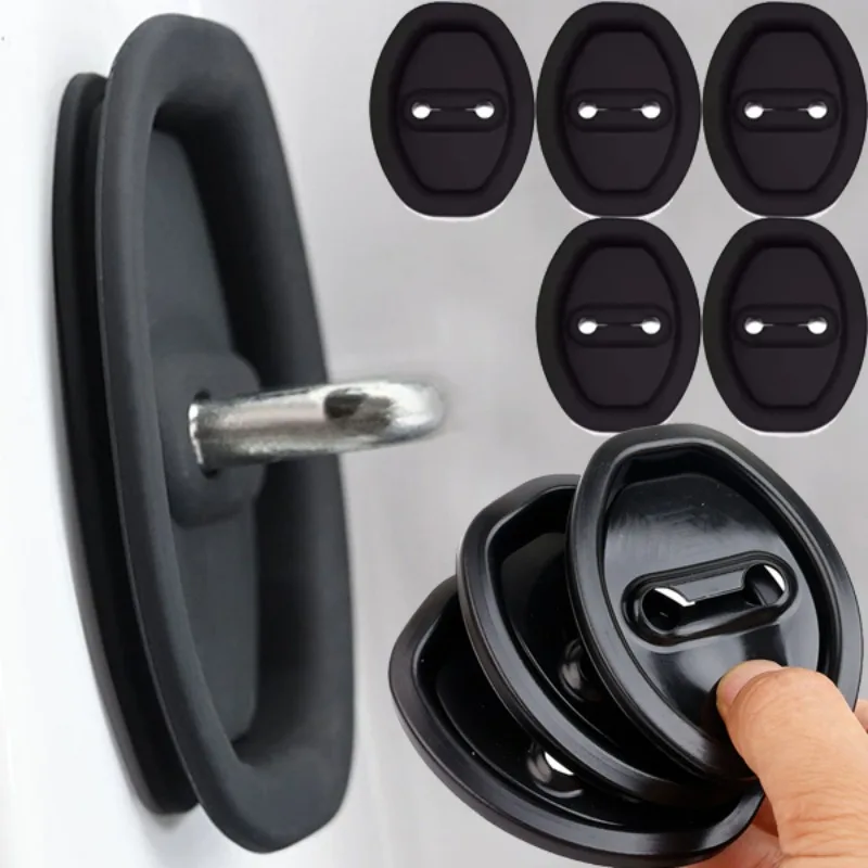 Car Door Shock Absorber Cushion Car Door Lock Buckle Anti-collision Protective Stickers Mute Damping Cushion Accessories