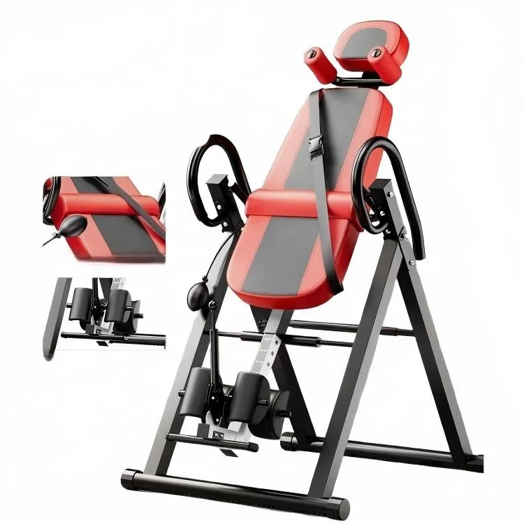 Inversion Therapy Table, Adjustable Inversion Machine, Gym Fitness Equipment, Back Pain Relief, Heavy Duty 300lbs Capacity