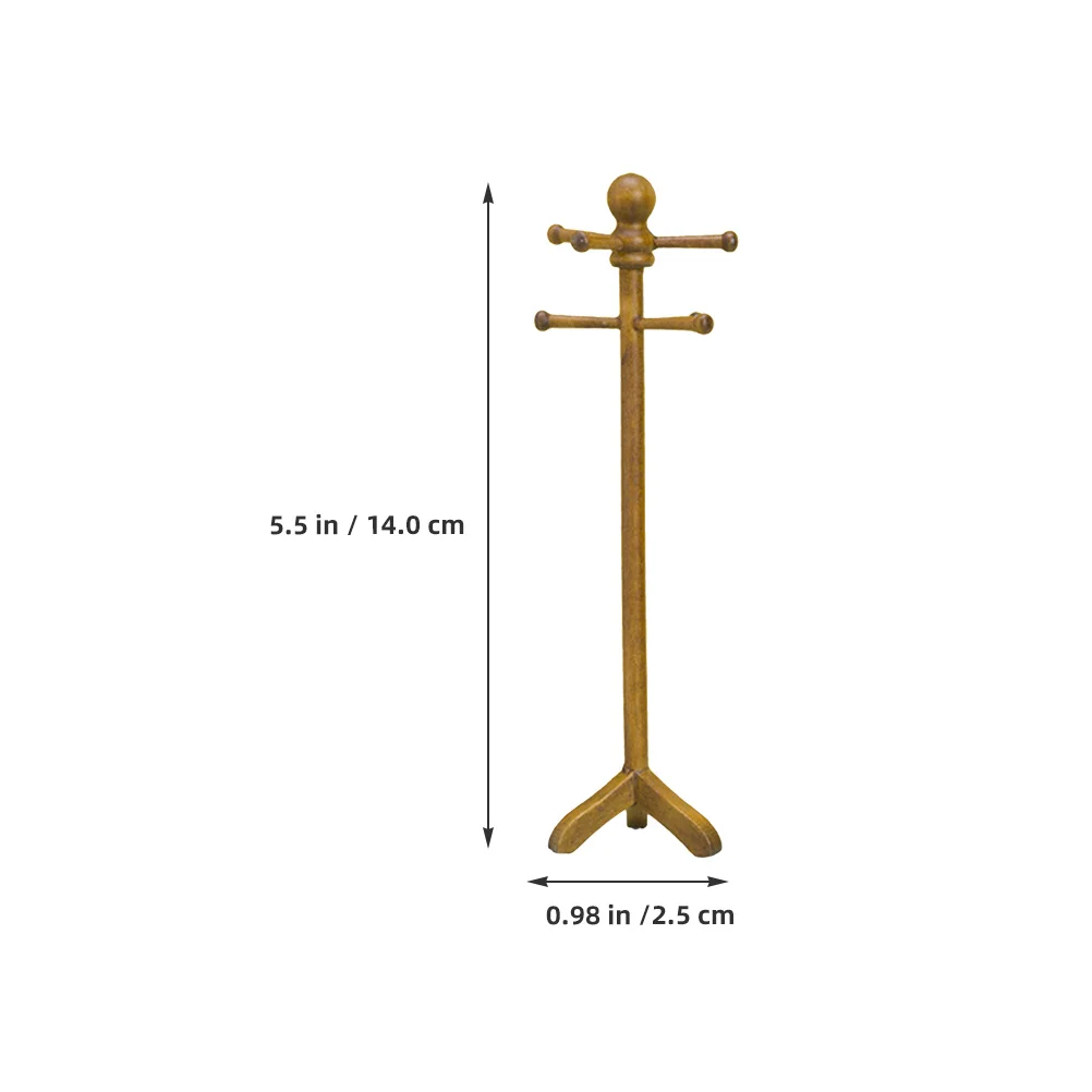 2pcs Dollhouse Clothes Rack 1:12 Scale Miniature Metal Hanger Stand For Dollhouse Garment Display Vintage Decorative Shelf