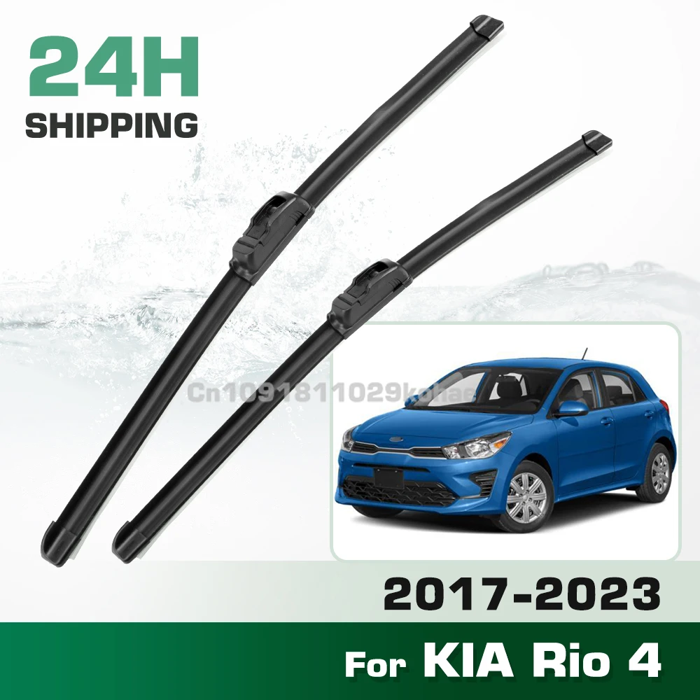 For KIA Rio 4 MK4 2017-2023 2018 2019 2020 2021 2022 LHD&RHD Front Wiper Blades Windshield Windscreen Window Brush 24