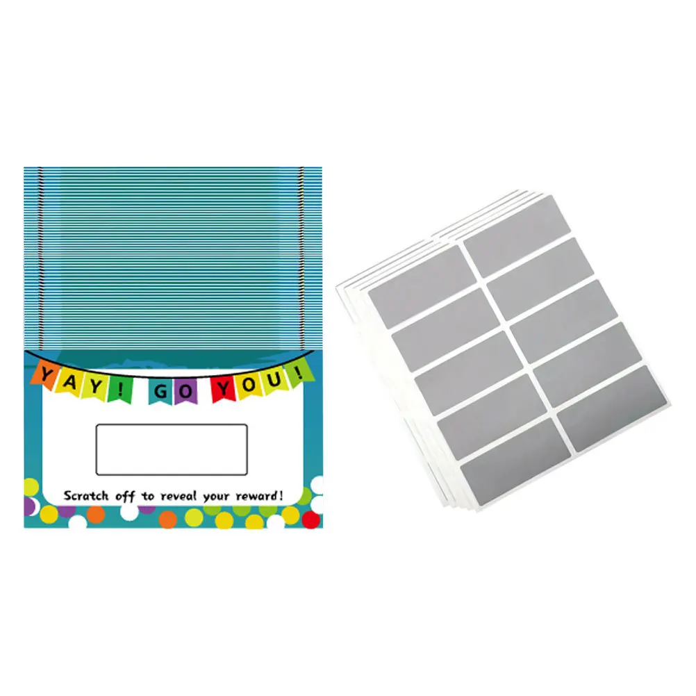 

50 Sheets DIY Scratch Off Blank Cards Party Surprises Classroom Prizes Make Your Own Scratch Off Tickets Birthday Supplies