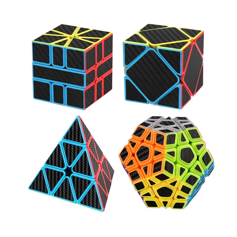 

Mo Yu Cube Carbon Fiber Stickers Magic Cube 2x2 3x3 4x4 5x5 Twist Pyramid Mirror Speed Cubo Magico Puzzle Crazy Toys Educ Toy