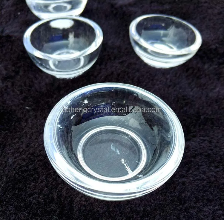 Wholesale Sound healing hand held clear crystal quartz singing bowl