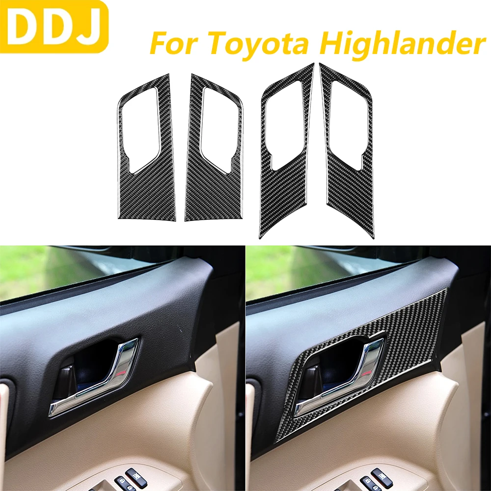 

Для Toyota Highlander 2008-2013 углеродное волокно дверная ручка переключатель панель объемная крышка отделка автомобильные аксессуары декоративная наклейка