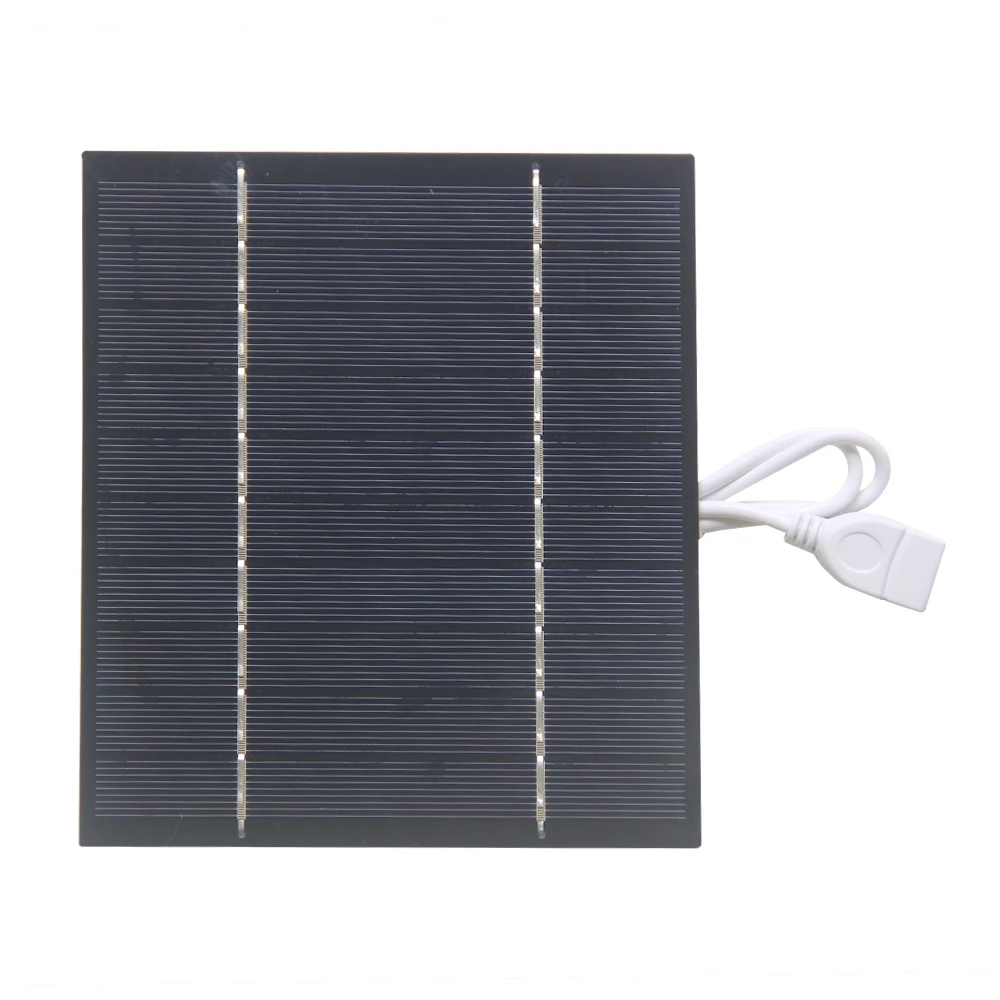 5W 5V Solar Charger Monocrystalline Solar Panel Charger For Mobile Power Bank 3.7V Battery Charger Light 130*150MM