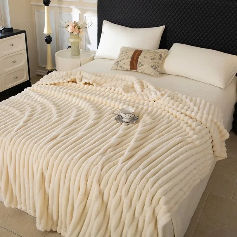 Winter Blanket Warm Lamb Wool Leisure Blanket Home Warm Thick Soft Bed Cover Knee For Office Sofa Microfiber Bedding 1pc