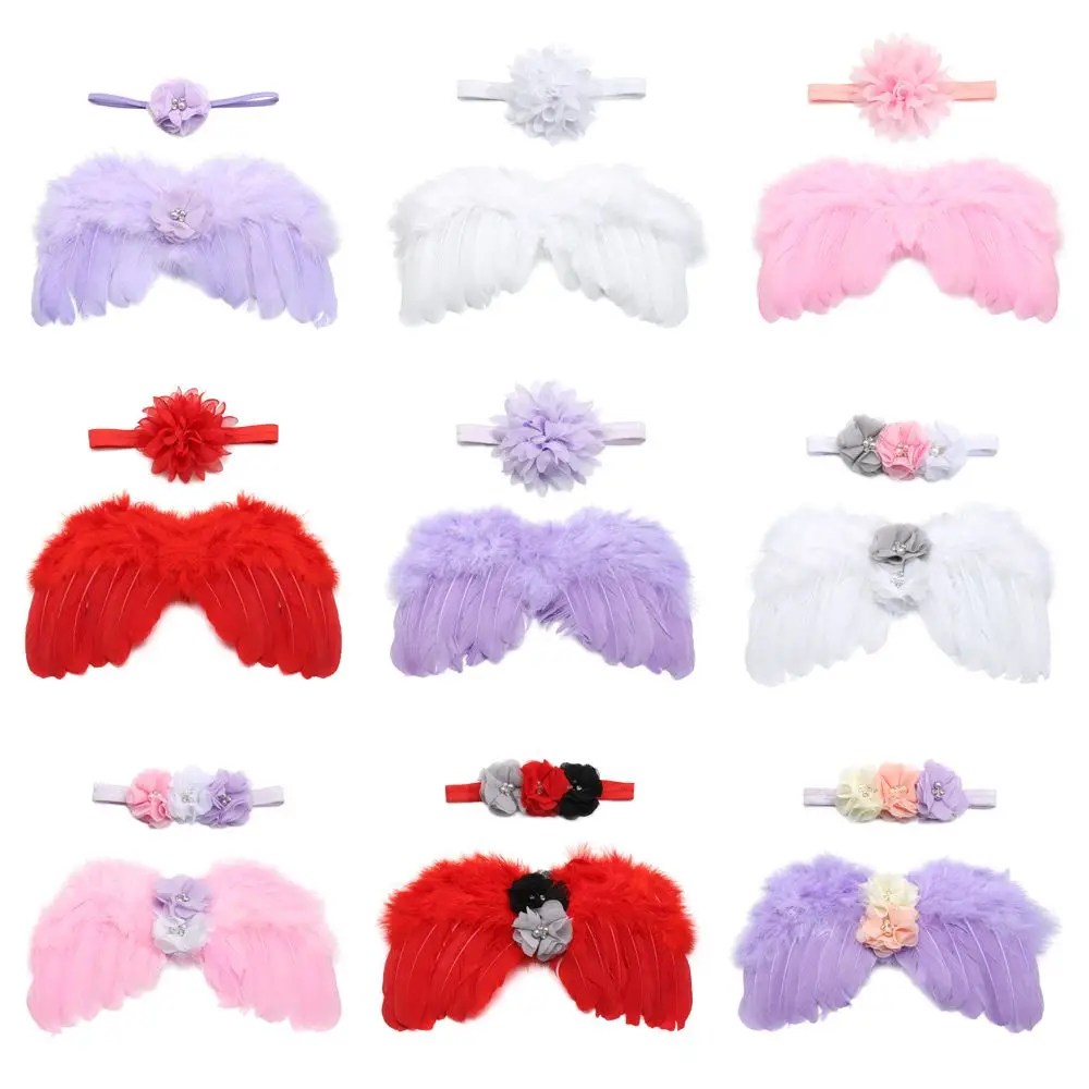 New Baby Clothing Girls Headwear Baby Photo Props Newborn Photography Accessories Angel Wing Costumes For Infants