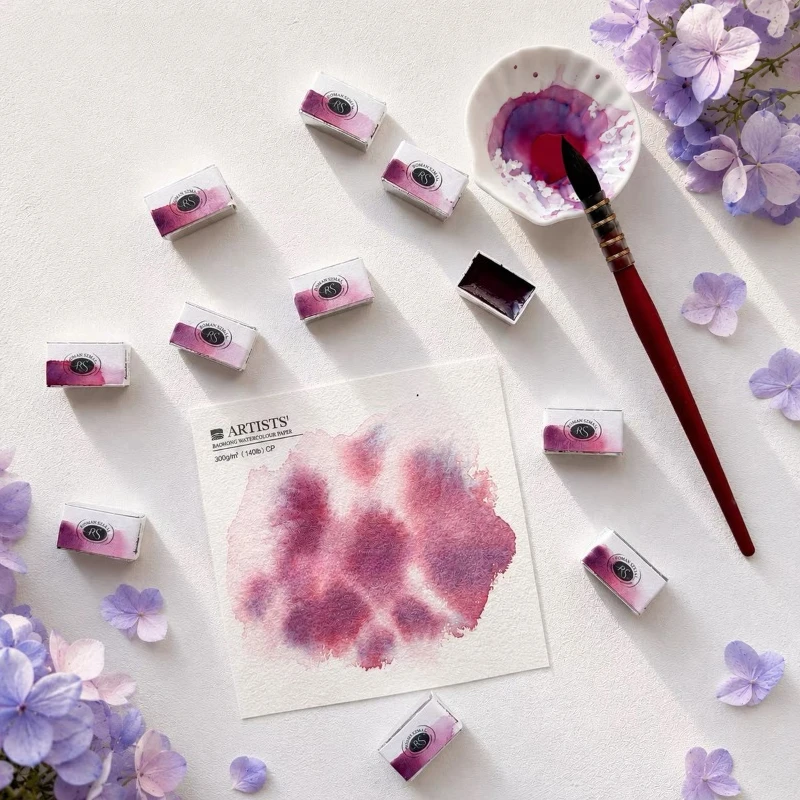 Image of RS Künstlerqualität Feste Aquarellfarben Volltiegel 2026 Sommer Limitierte Auflage Granulierendes Pigment Professionelle Kunstmalerei-Farbe