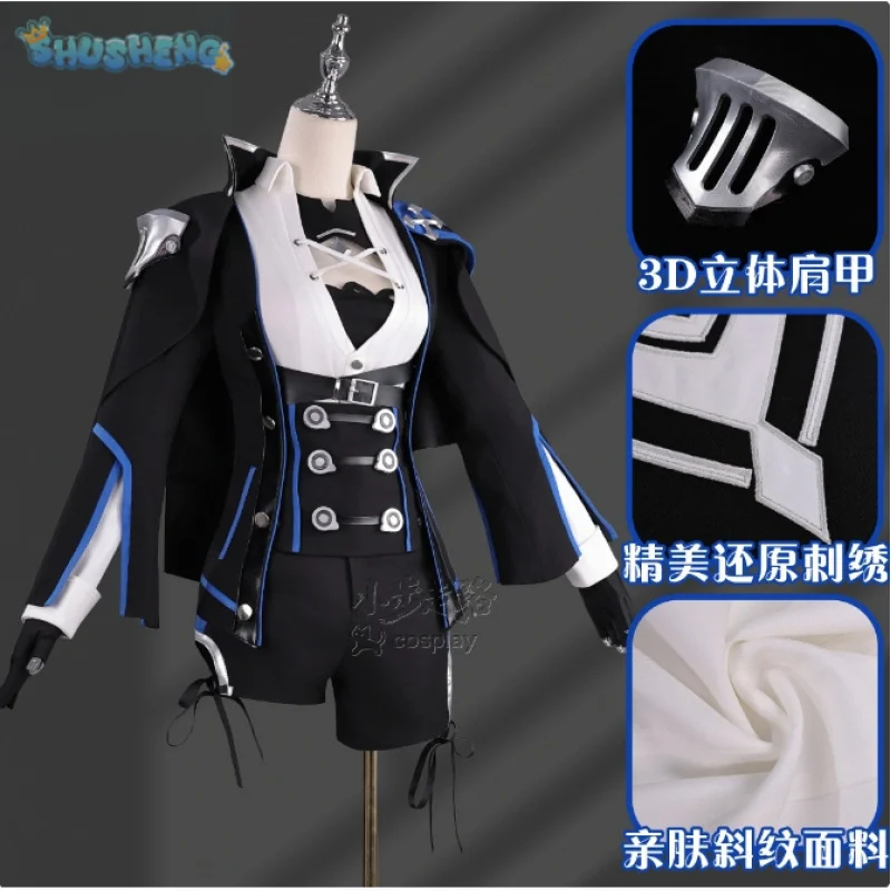 

Game Honkai：Star Rail Himeko Polar War Blade Cosplay Costume New women coat short shoulder armor wig shorts Halloween uniform