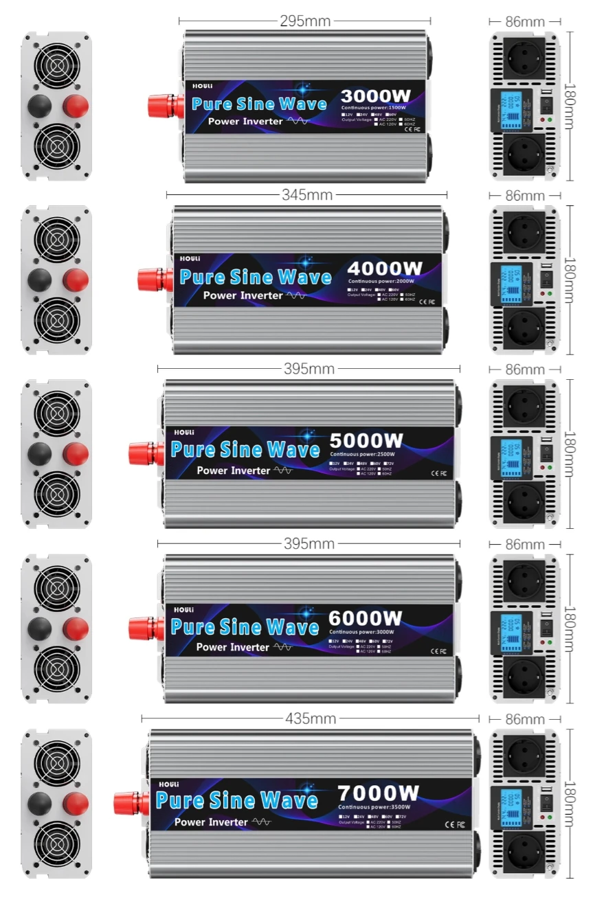 تردد العاكس 12 فولت 220 فولت 6000 واط العاكس العاكس 24 فولت 2000 واط نقية شرط لموجة العاكس 6000 واط