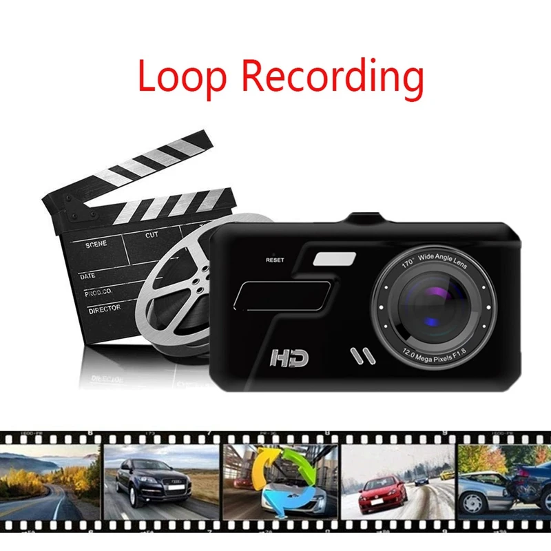 4 Inch New 1080P Car Driving Recorder Vehicle Camera Dvr Ips Dash With Motion Detection G Sensor