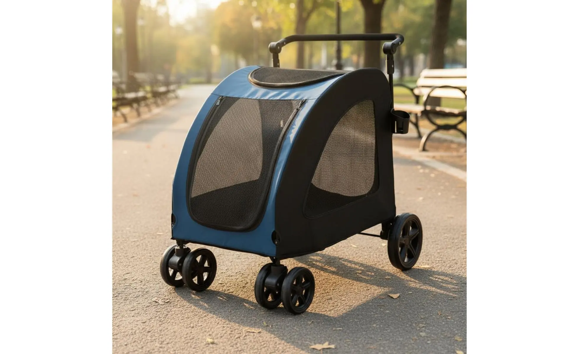 Foldable Dog Stroller Lightweight Feline Stroller Pet Pushcart Large Size Dog Stroller Mesh Sides for Park Foldable Dog Stroller Lightweight Feline Stroller Pet Pushcart Large Size Dog Stroller Mesh Sides for Park