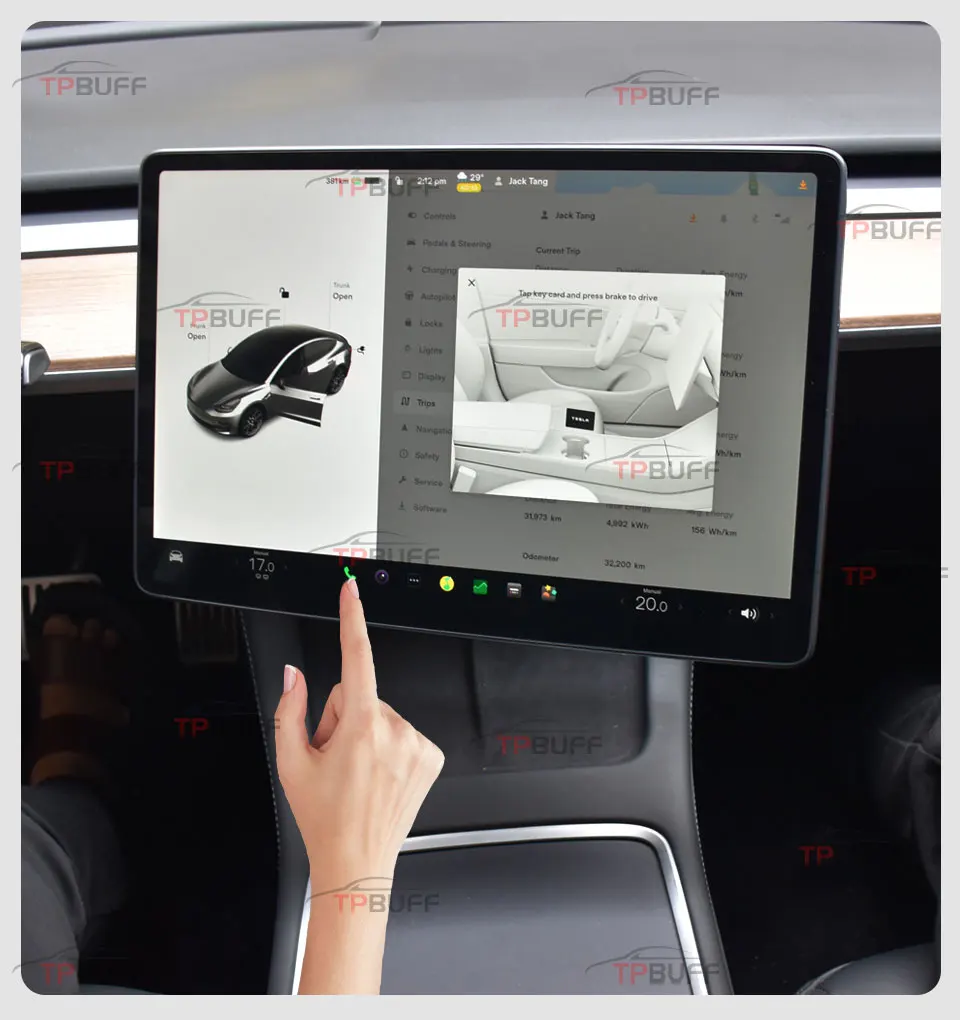 Para tesla modelo 3 y display suporte de rotação 2023 acessórios nova tela controle central suporte navegação gps do carro girando