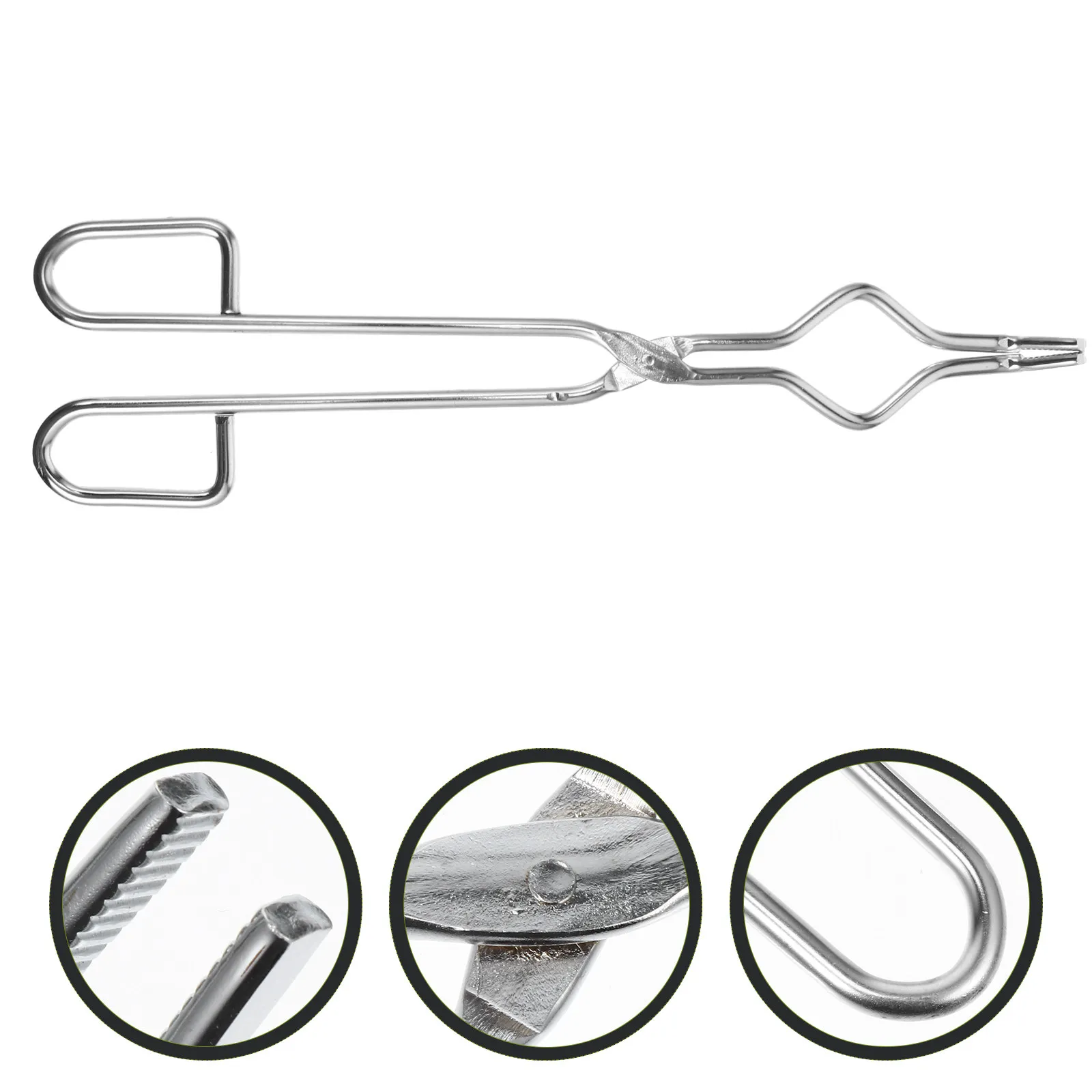 

1Pcs Laboratory Crucible Clamp Stainless Steel Flask Clamp Beaker Holder Multi-Purpose Chemical Biochemical Supplies