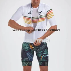 ZOOTEKOI Men Short Sleeve Cycling Jersey suit Shirt MTB Quick Dry Breathable Summer Triathlon set Maillot Ciclismo Hombre 2022