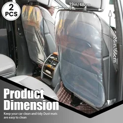 Car Kick Mats Back Seat Protector,Clear Waterproof Back Seat Cover for Feet,Seat Anti-kick Anti-dirty Anti-skid Anti-step Pad