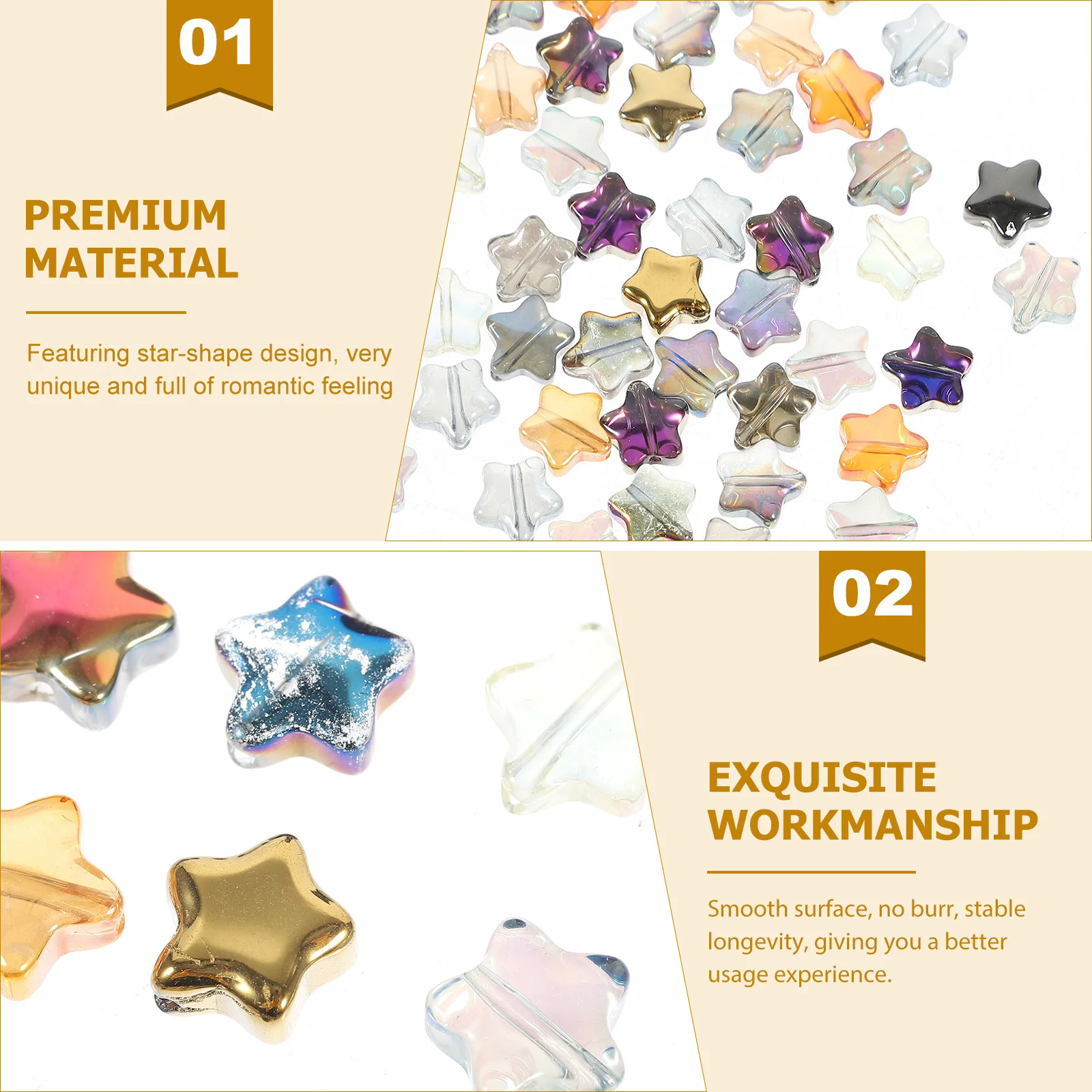 

200 шт стеклянные бусины в форме звезды DIY изготовление ювелирных изделий бусины-разделители звездный дизайн ожерелье браслет аксессуары DIY ювелирные аксессуары