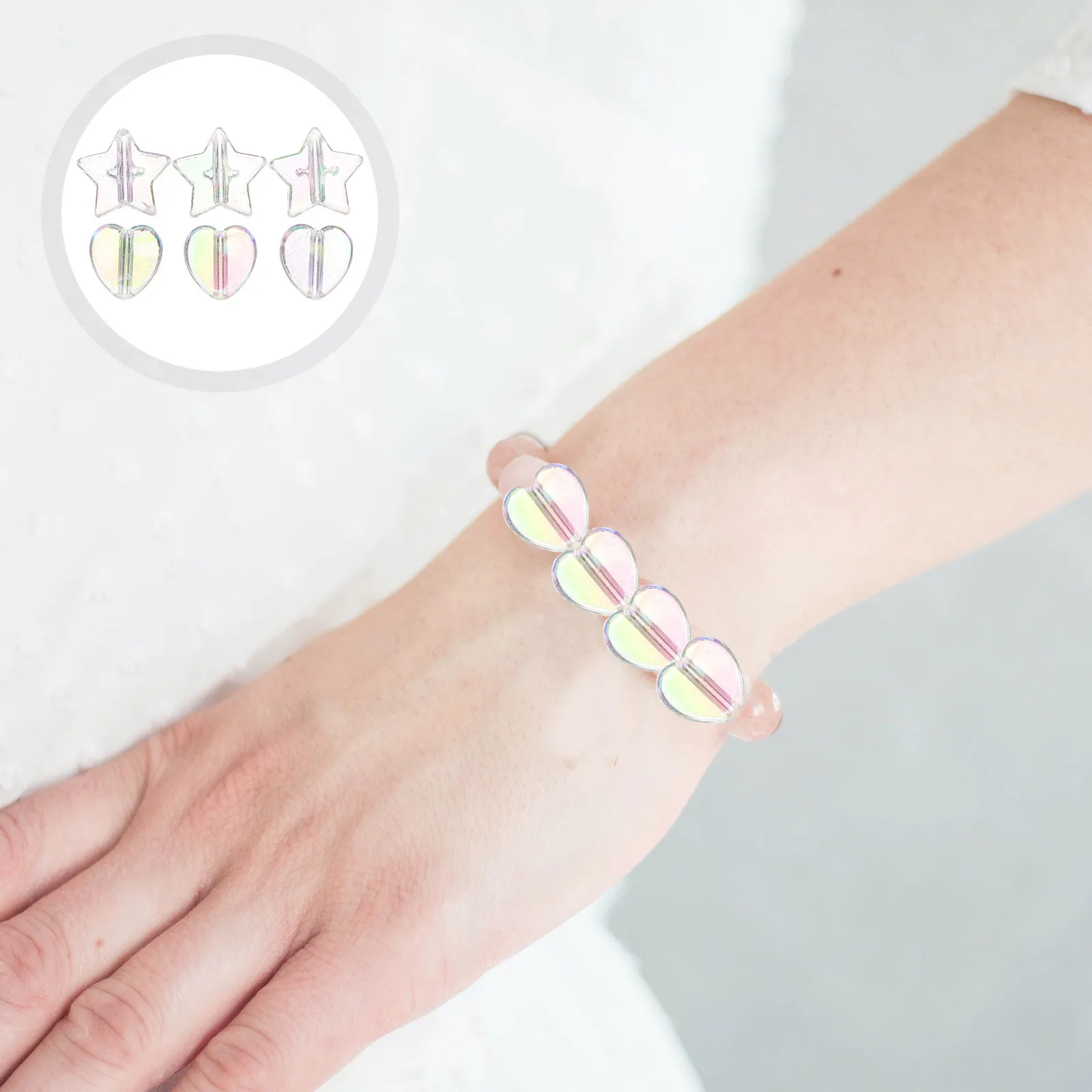 100 قطعة خزر عازل أكريليك صغير ريترو ستايل DIY بها بنفسك خرز للمجوهرات أساور صنع الاكسسوارات صنع المجوهرات الإكسسوارات #1