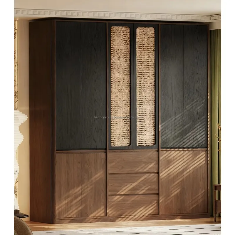 Durable Bedroom Furniture Clothes Combination Cupboards Border Modern Oak Cabinet Wardrobes Closet Organizer