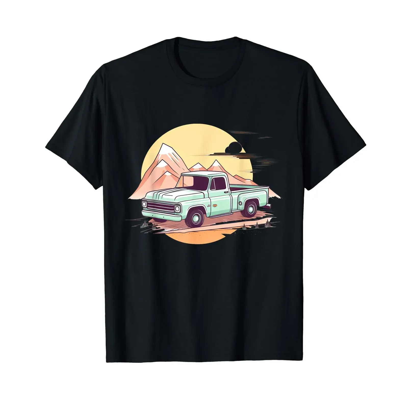 Truck Vintage Stil alte klassische Schule amerikanischer Pickup Retro Bauernhof T Shirt vintage Washed Versatile Stretched