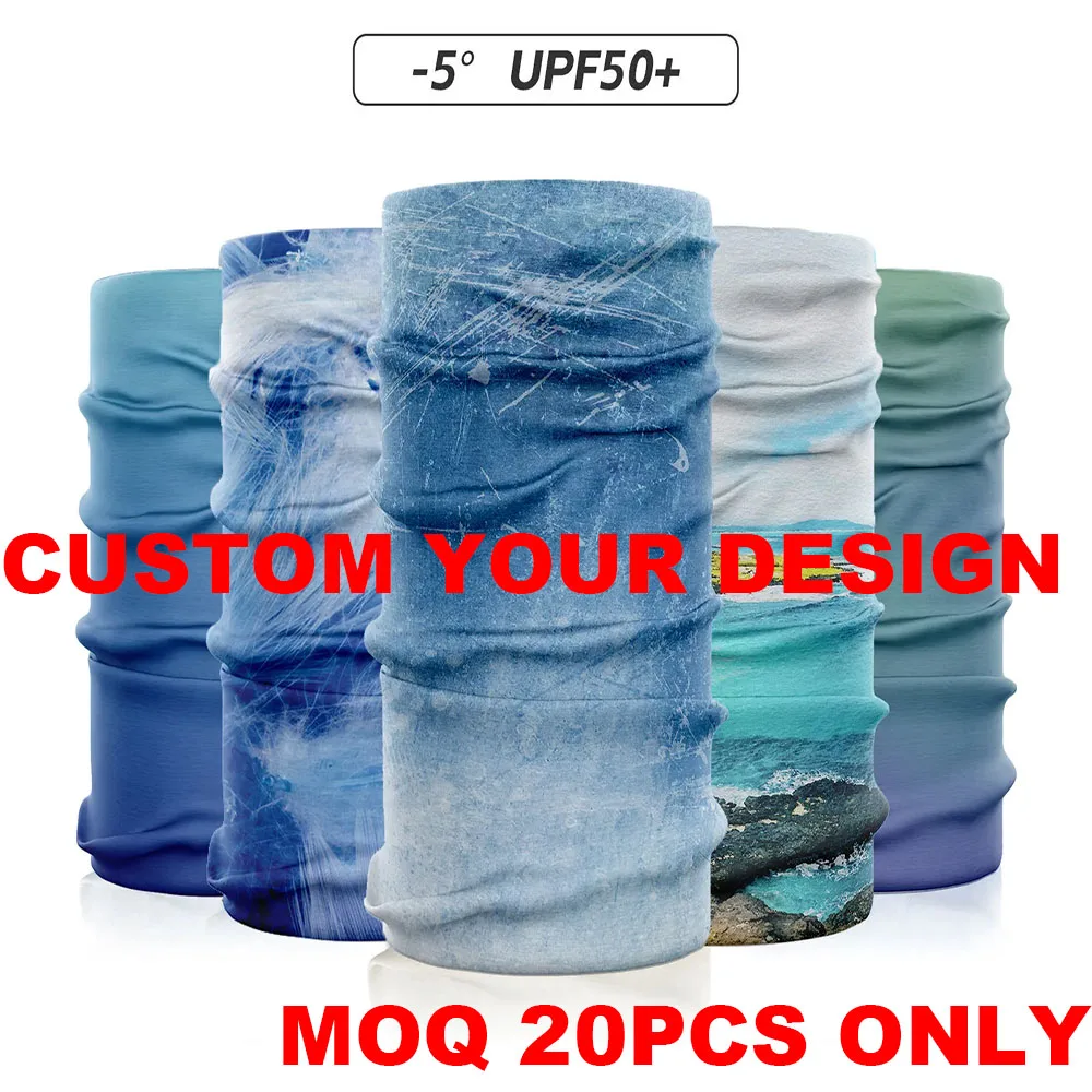 

20 шт., бесшовная бандана на заказ, спортивный снуд, гетры с защитой от ультрафиолета, повязка на голову, лыжная маска, велосипедный шарф-труба, банданы, летние UPF 50