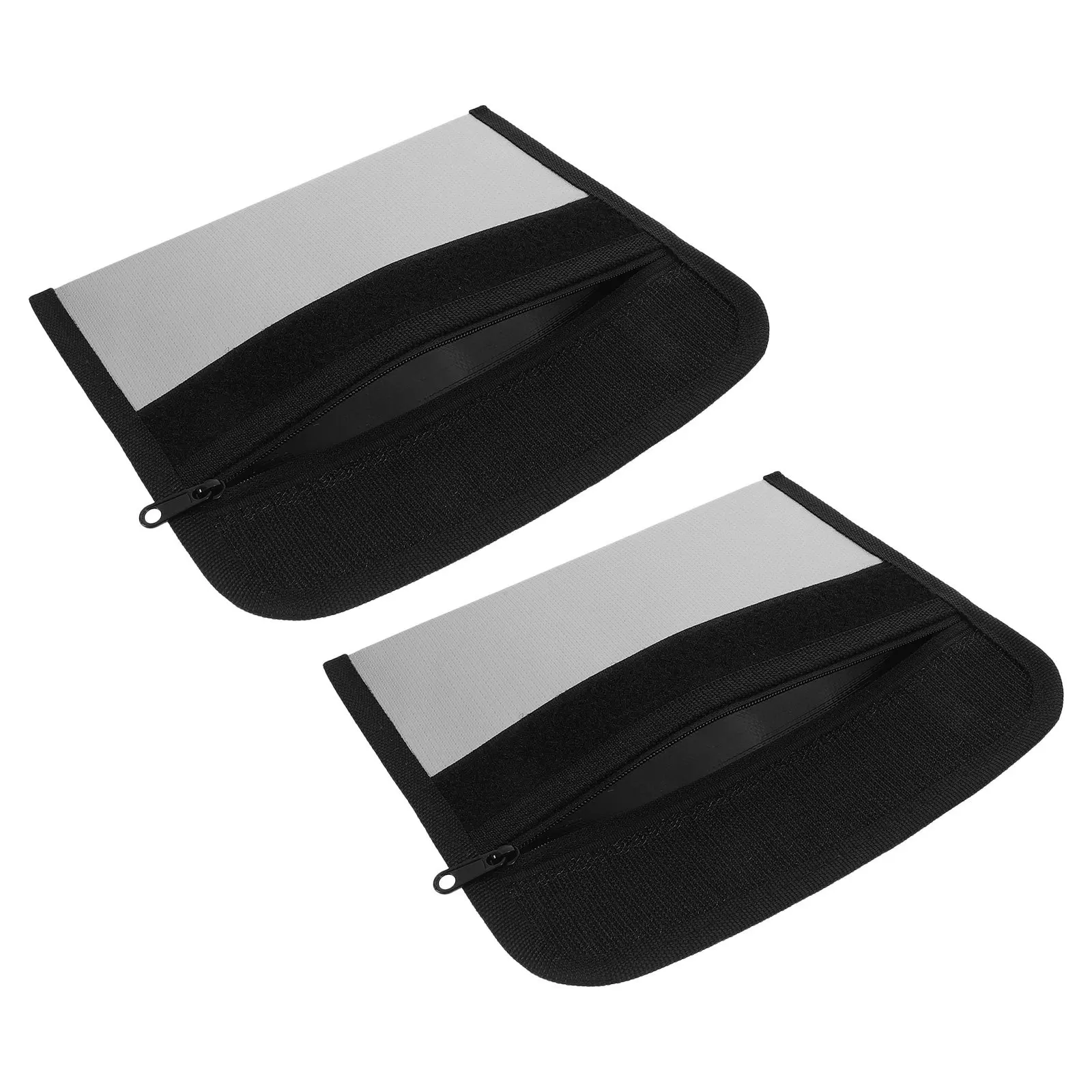 2Pcs Fireproof Safe Pouch - Waterproof Document Bag with Zipper - Flame Resistant Folder for Home Travel Use