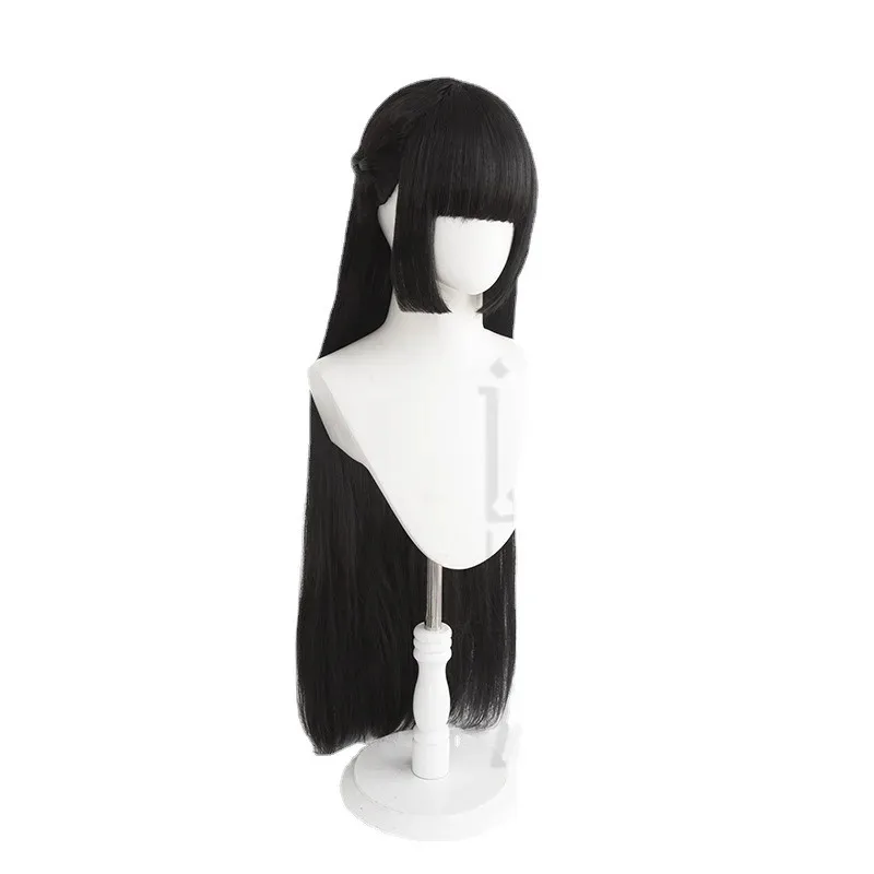 Sky01 hoshimi miyabi peruca cosplay zz jogo zenless zona zero orelhas hairpin preto seção longa 6 resistente ao calor perucas cosplaysd01 $