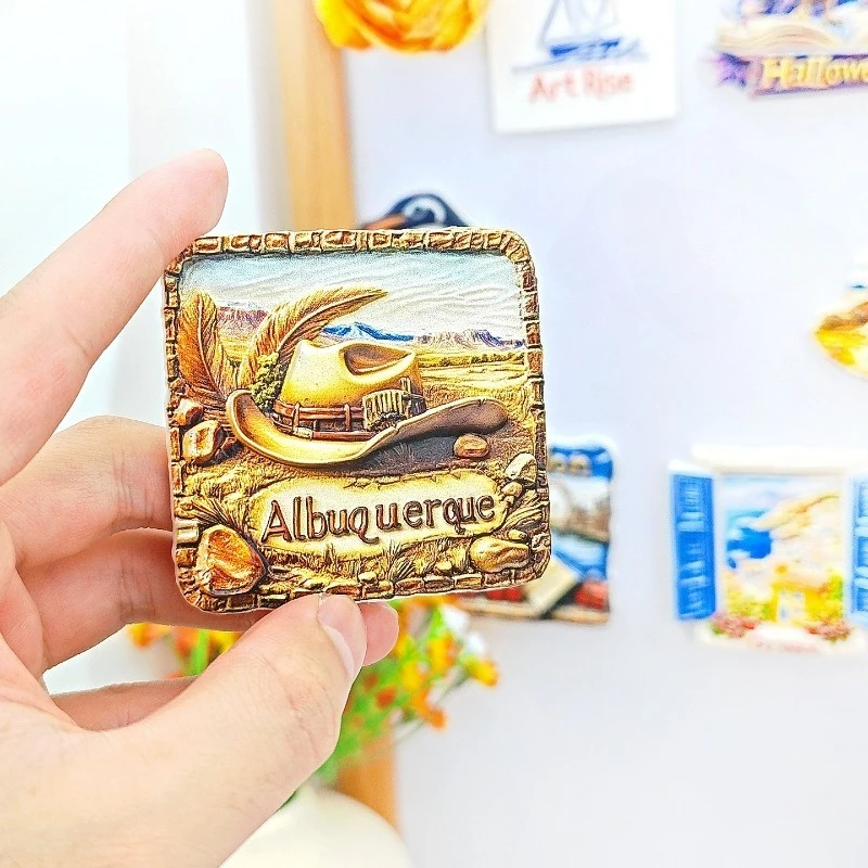 Albuquerque Sand Dunes مغناطيس الثلاجة - ثلاثية الأبعاد نيو مكسيكو تذكارية ديكور المناظر الطبيعية في الصحراء هدية جنوب غرب فريدة مع مغناطيس قوي