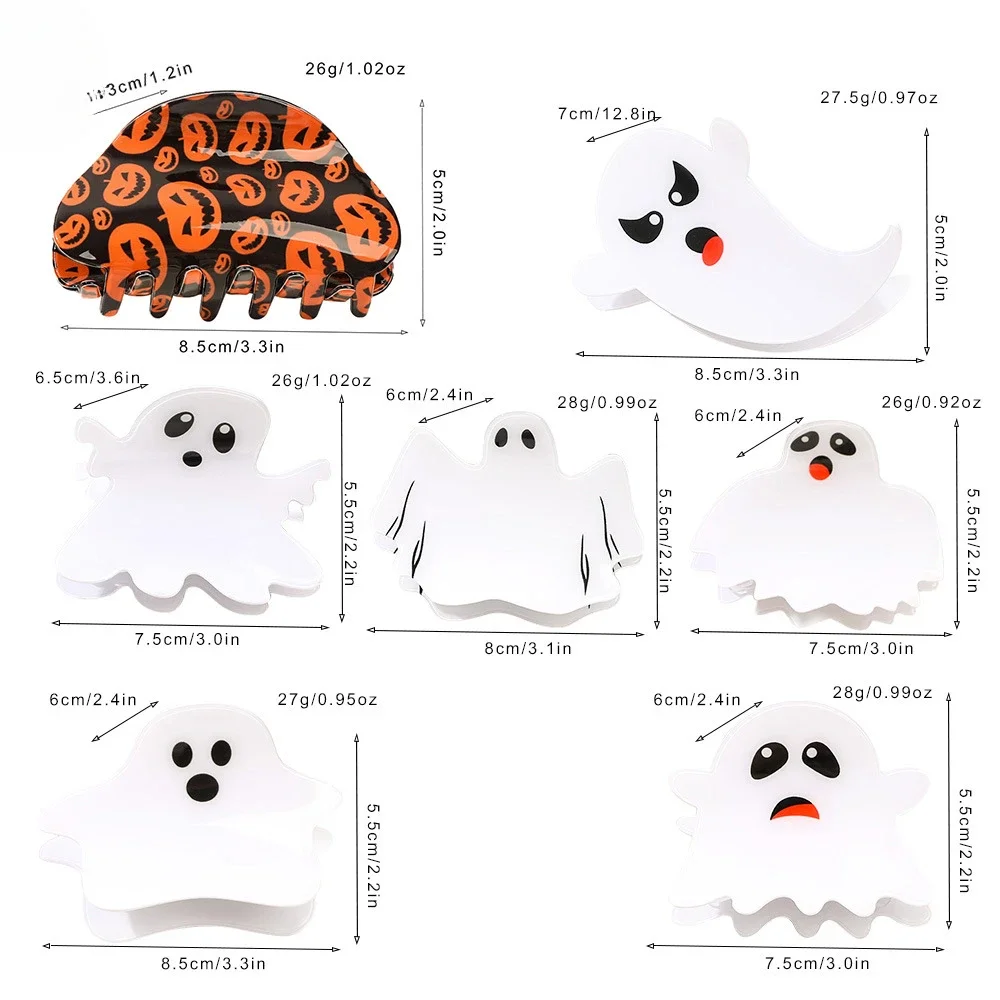 Необычный высококачественный стиль на Хэллоуин, изготовлен из акриловой клипсы акулы и детские аксессуары для волос, модный праздничный подарок для девочек