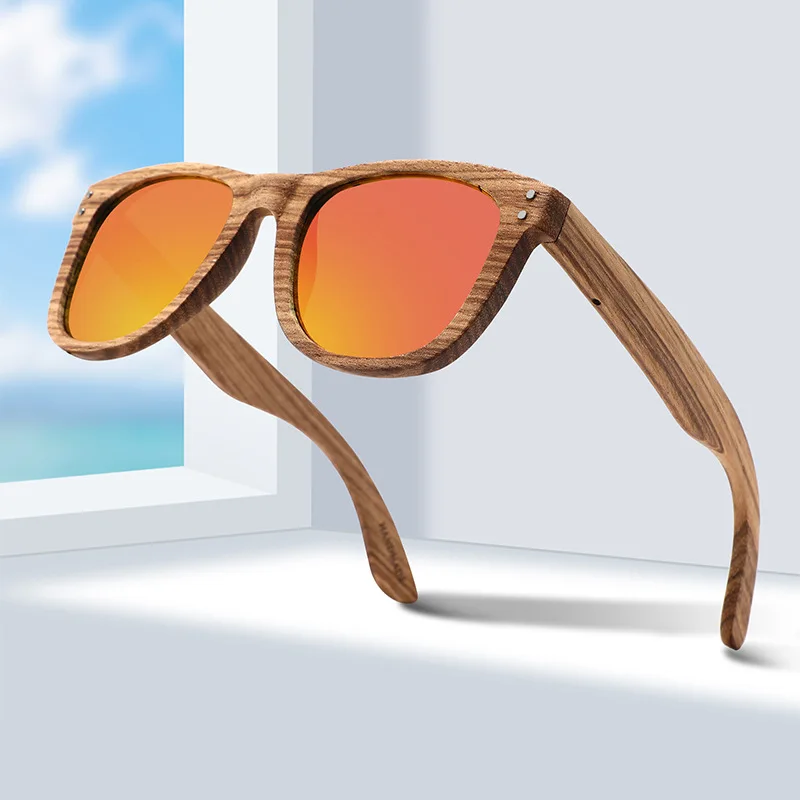 

Солнцезащитные очки в овальной деревянной оправе для мужчин, ретро, поляризованные, с защитой от УФ400, деревянные, классические, в европейско-американском стиле