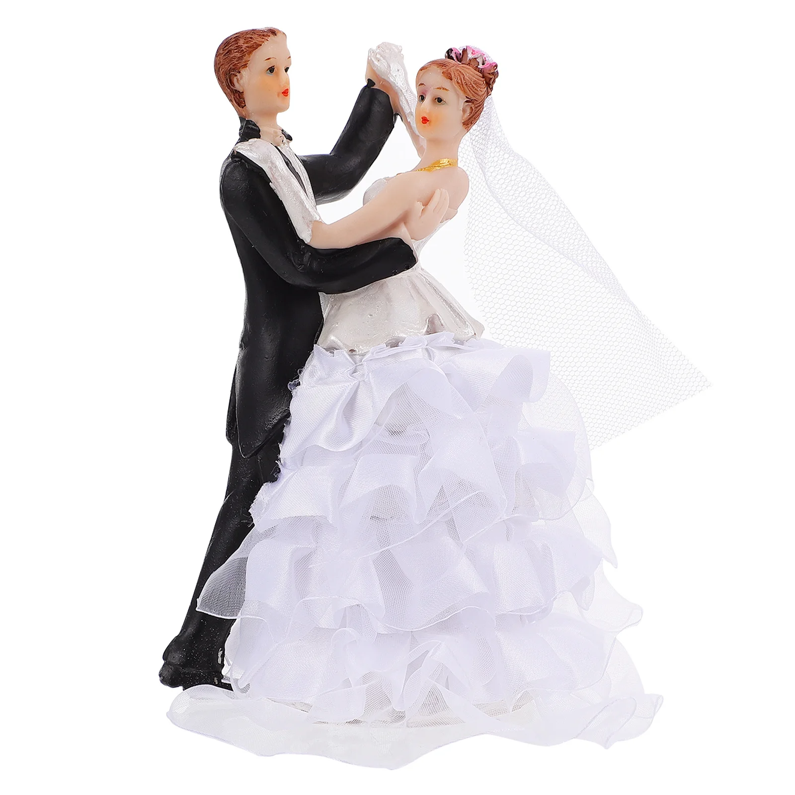 

Couple Cake Topper Figurine Decor Bride and Groom Crafts Ornament Decoration Decorating Kit