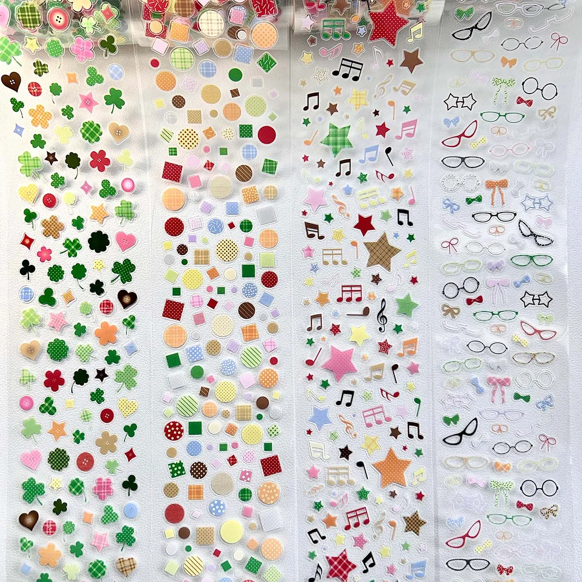 PET Doodle Sticker Tapes Clover Stickers Glasses Idol Cards Deco Salt Style Scrapbook Journal DIY Decor Supplies
