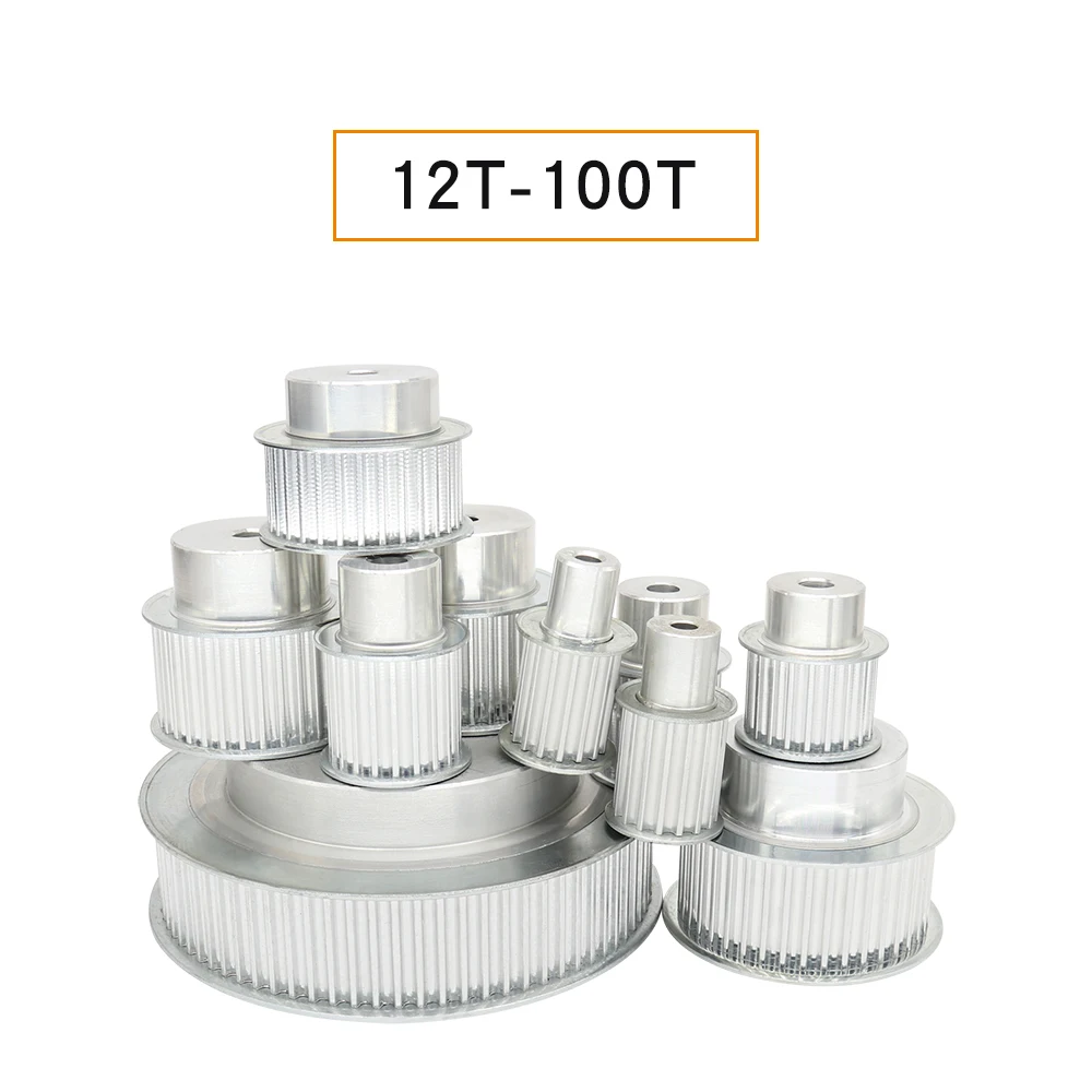 Imagem -06 - Roda m da Polia72t 75t 80t 90t 100t Furou o Tamanho 12 mm Passo 5.0 Polia da Liga Nenhum Parafuso da Postição para a Correia de Borracha da Largura 20 25 mm m a
