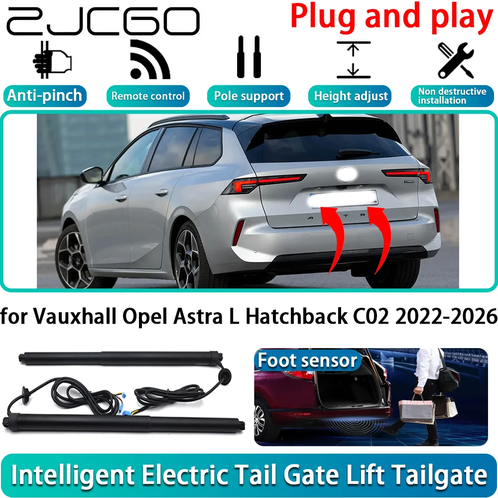 ZJCGO for Vauxhall Opel Astra L Hatchback C02 2022-2026 OEM Electric Powered Tailgate Power Liftgate Automatic Tailgate System