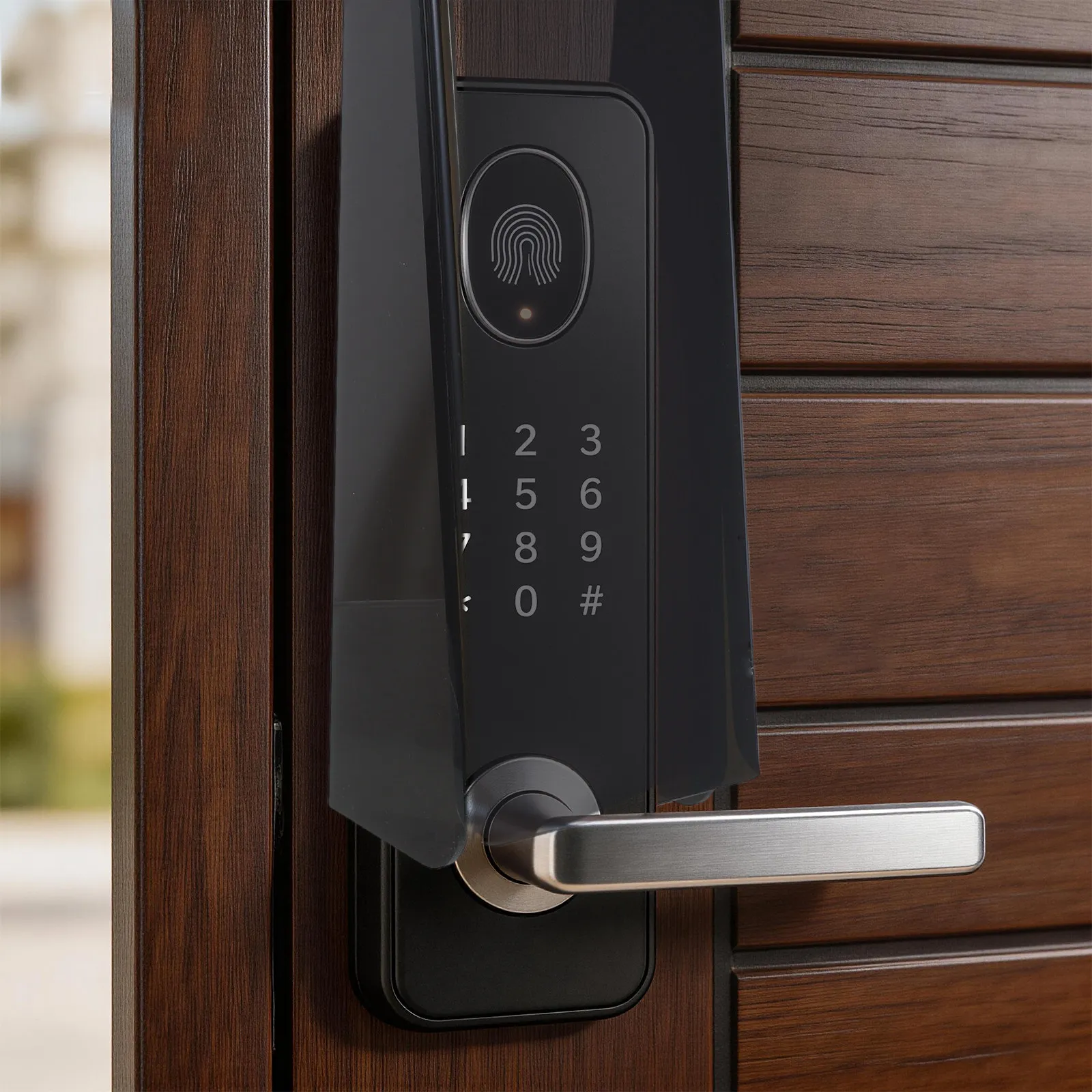 Weatherproof Fingerprint Door Lock Cover with Electronic Keypad Rain Protector for Outdoor Access Control