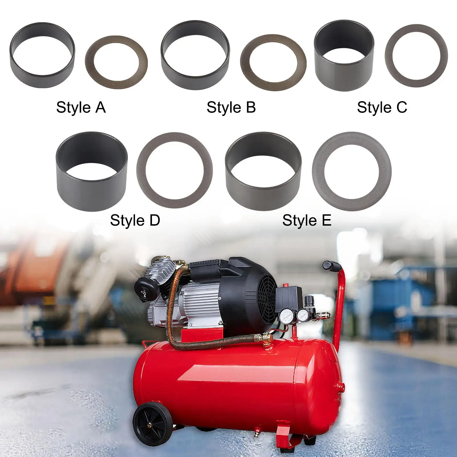 Cylinder Sleeve and Piston Ring Kit Cylinder Ring No Oil Rapid Heat Dissipation Replacement Kit for 1100W 1500W Repairing