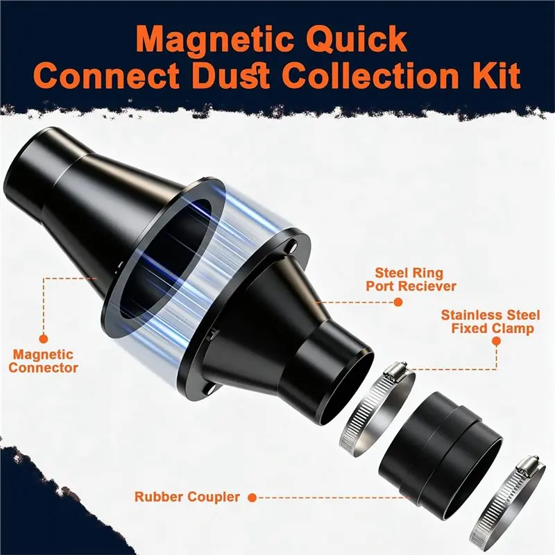 YANA50I One-To-Multi Quick Connect Dust Collector Kit For 2.5 Inch Hose, 2-1/2