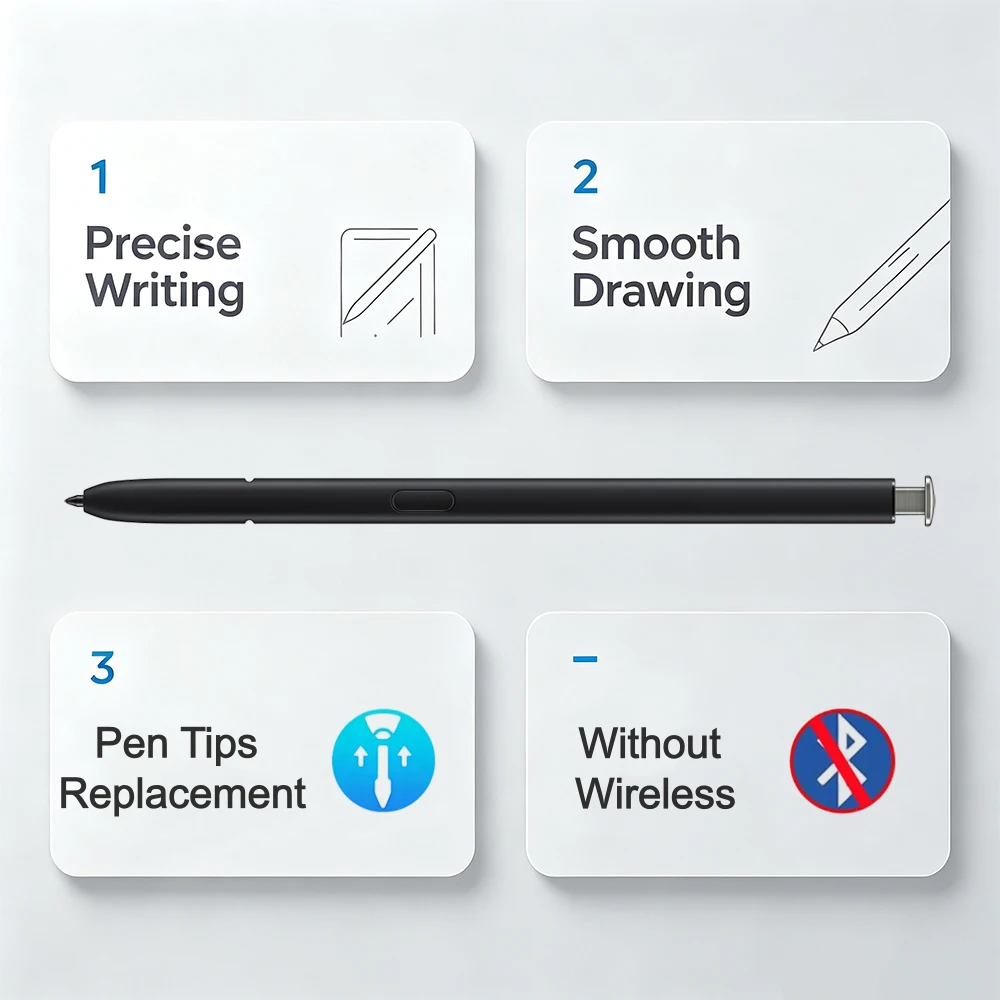 S23 Ultra Stylus Stift & Ersatzspitzen für Samsung Galaxy S23 Ultra SM-S918B SM-S918U S918W Touchscreen-Stift S-Pen – Detail 3