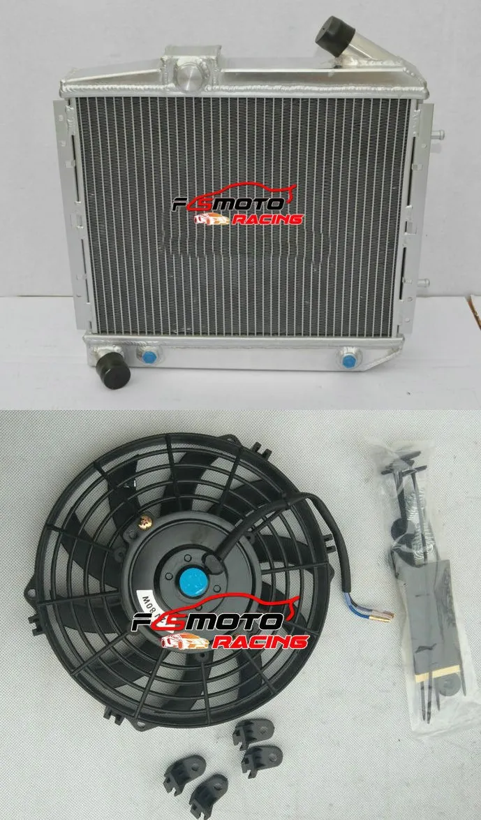

Aluminum Radiator + Fan For Renault 5/R5 R9/11 Super 5 GT C-type I4 Turbo 1983-1991 1990 1989 1988 1987 AT/MT 1.4L OHV engine