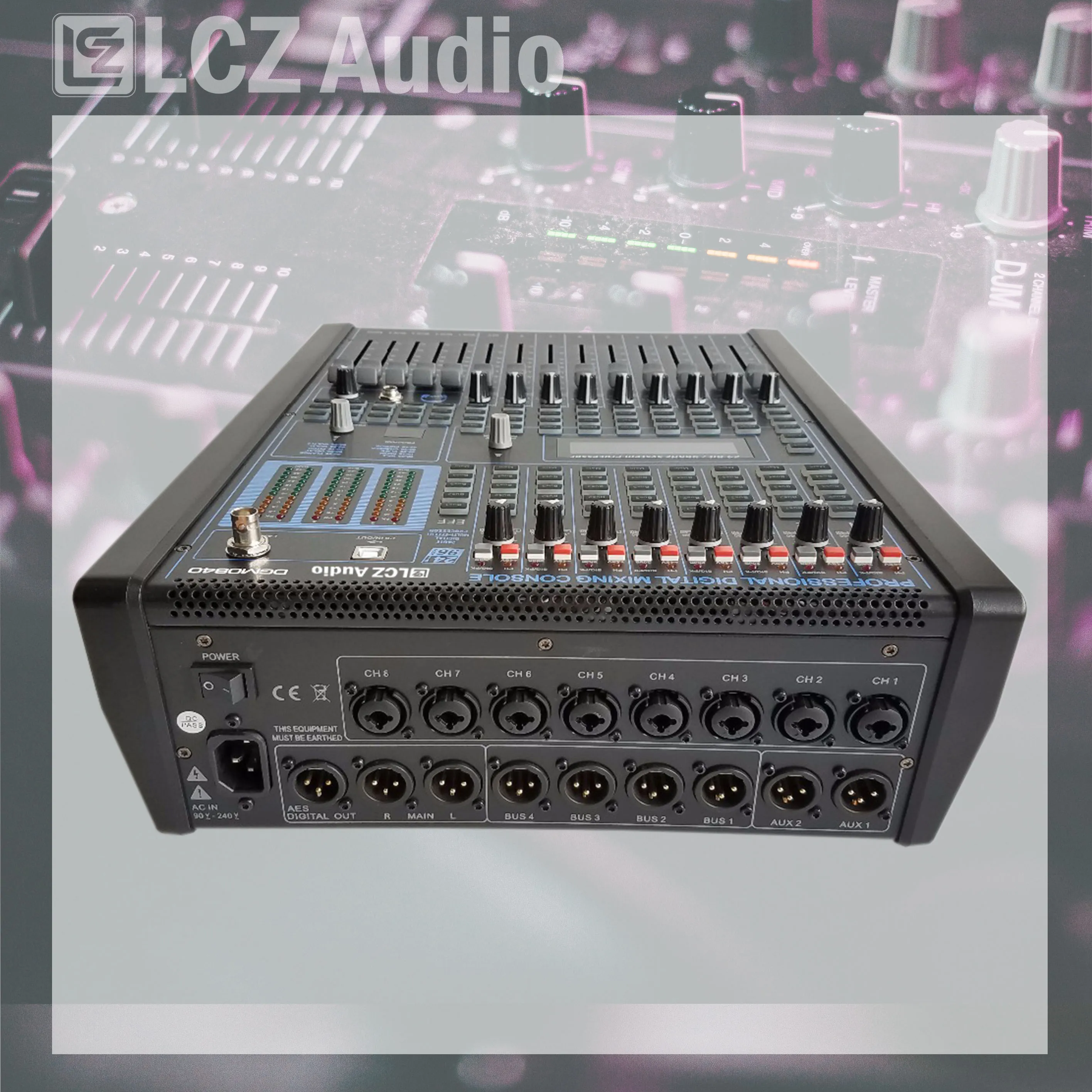 وحدة تحكم رقمية لخلط الصوت احترافية من LCZ مع 8 قنوات لخلط الصوت وصوت المكتب وطاولة صوت حية معدات دي جي