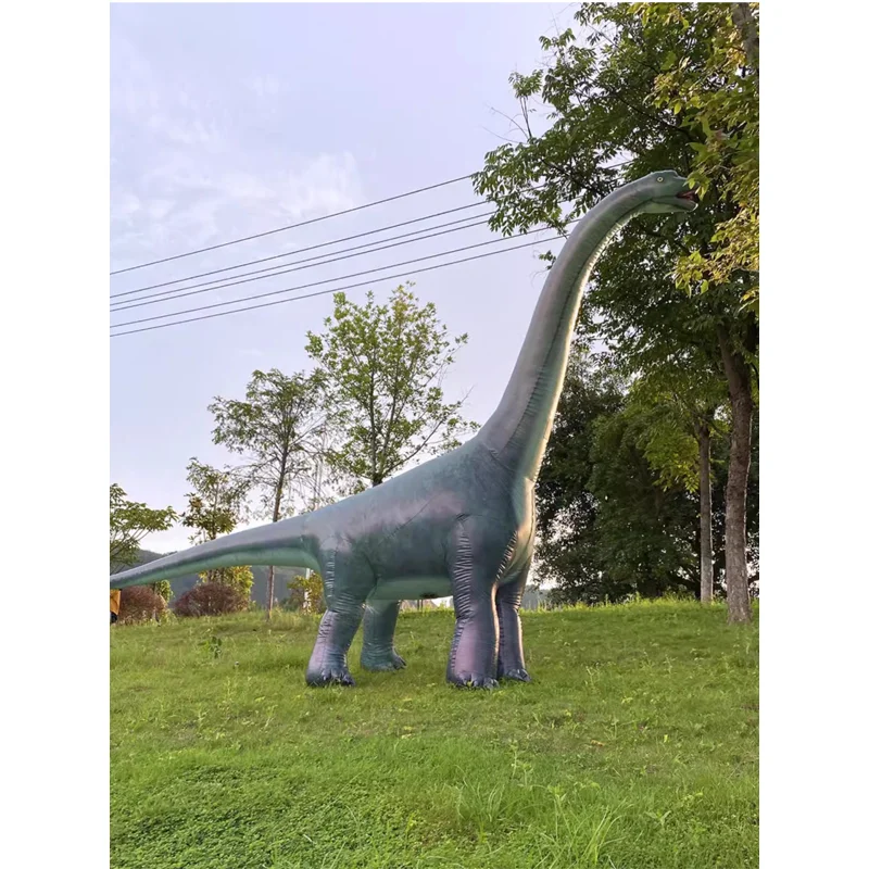 Disfraz inflable de dragón de cuello largo, modelo de dinosaurio, mascota inflable gigante