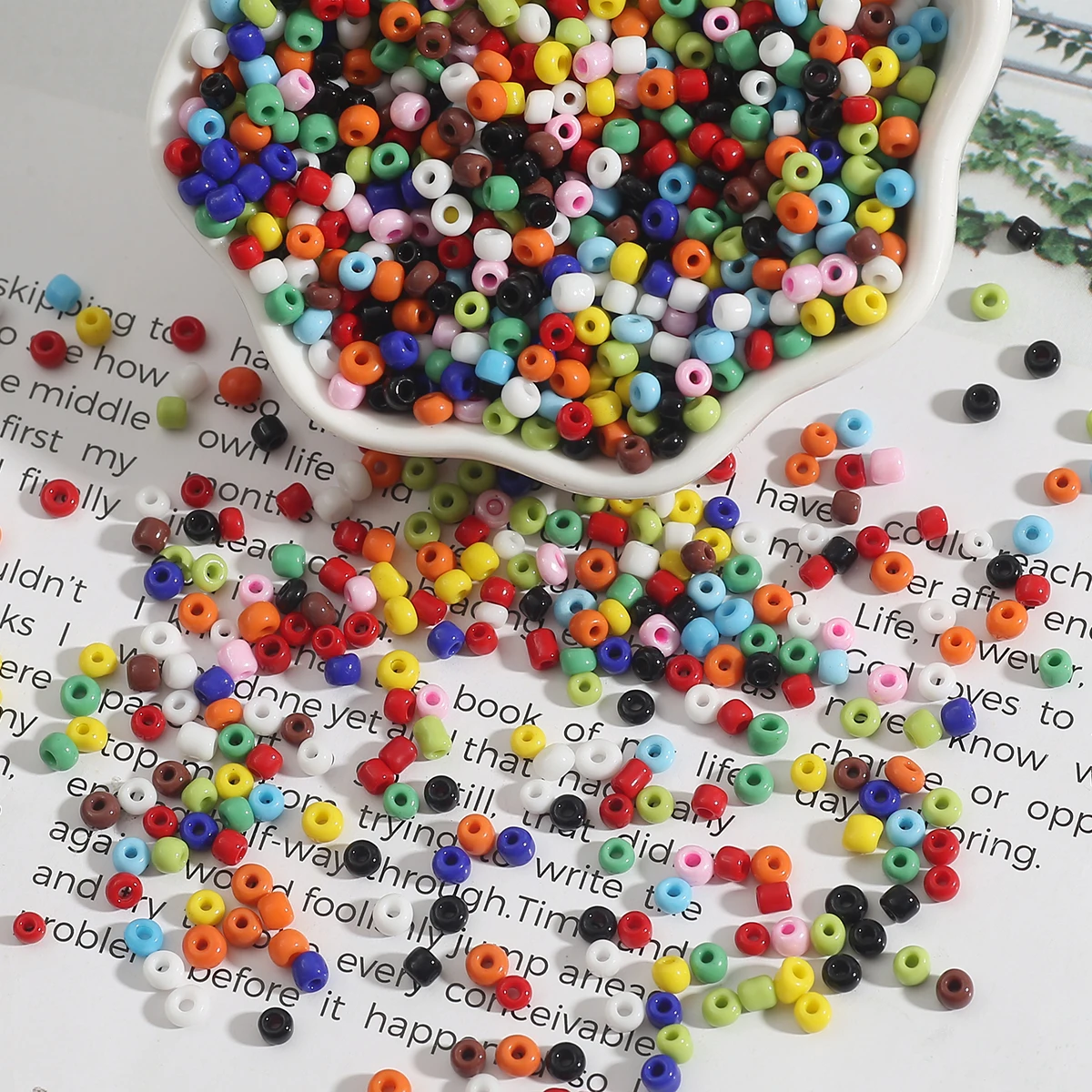 2/3/4mm Solid Color Glass Rice Beads For Artware Decoration Necklace Bracelet DIY Jewelry Making About 15g/bag 150/500/1000pcs