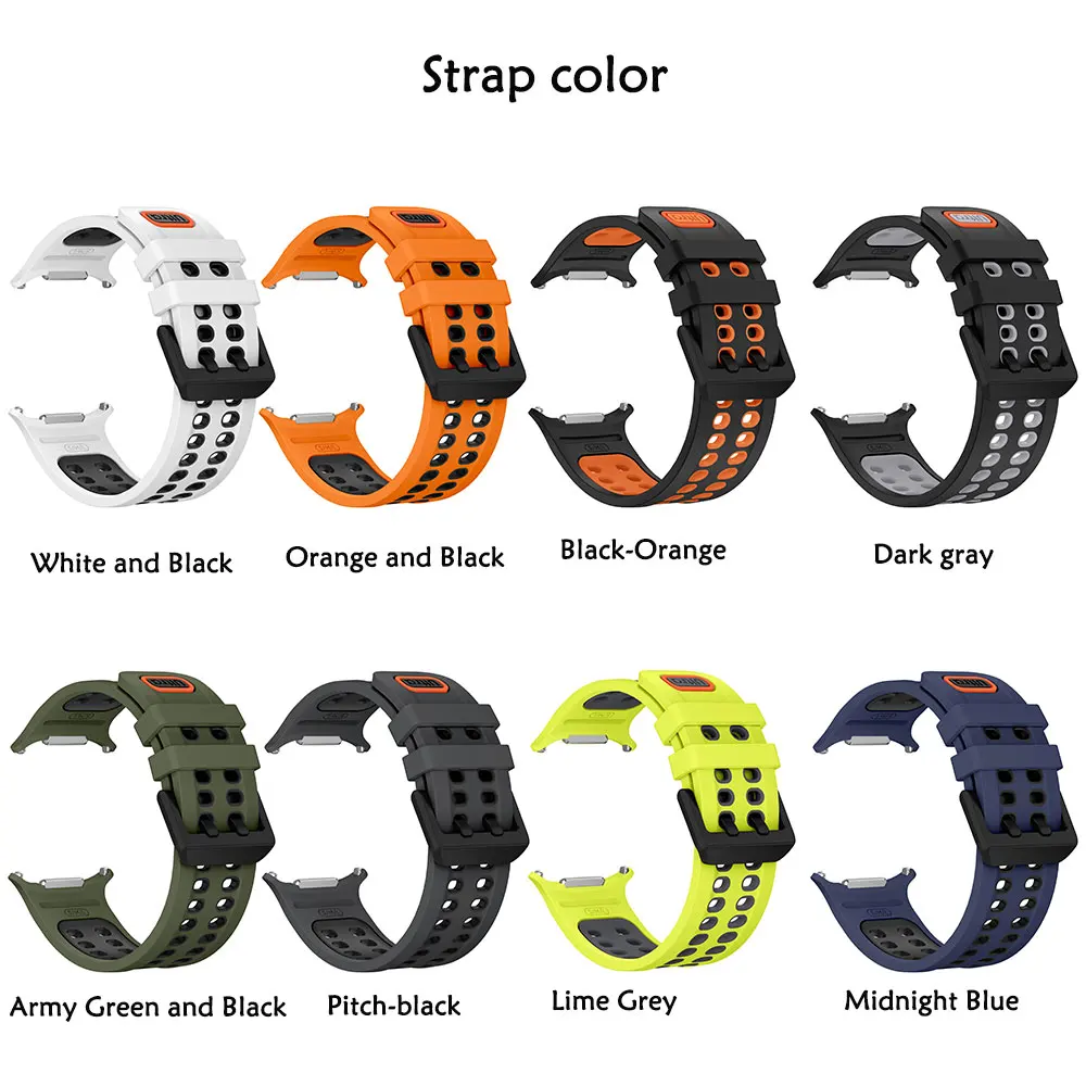 Original Two-color Silicone Band for Samsung Galaxy Watch Ultra2/galaxy Watch Ultra1 Unisex for Samsung Galaxy Watch Ultra 2