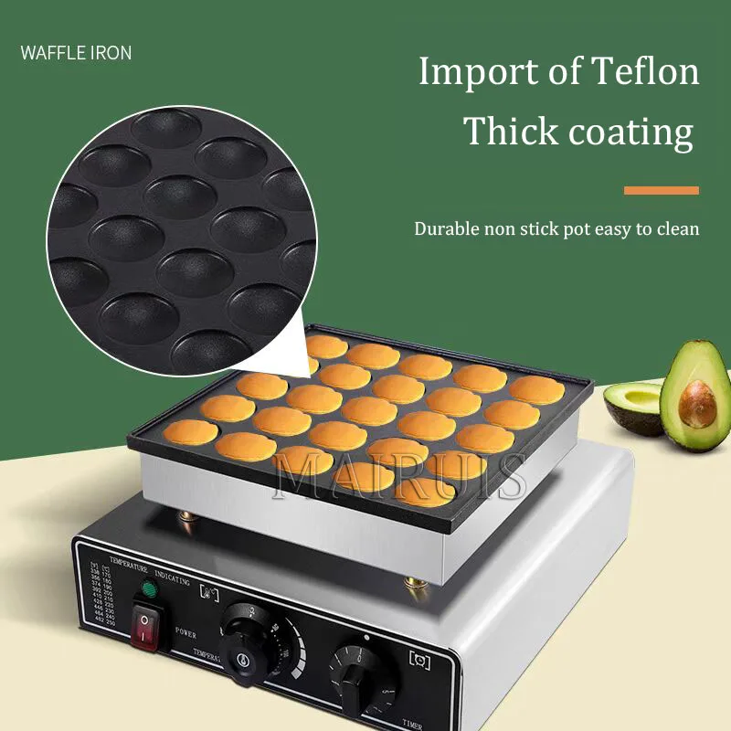Mini Pancakes Maker Machine,110V Mini Dutch Pancake Maker,900W Commercial Electric Nonstick Waffle Maker Machine For Home