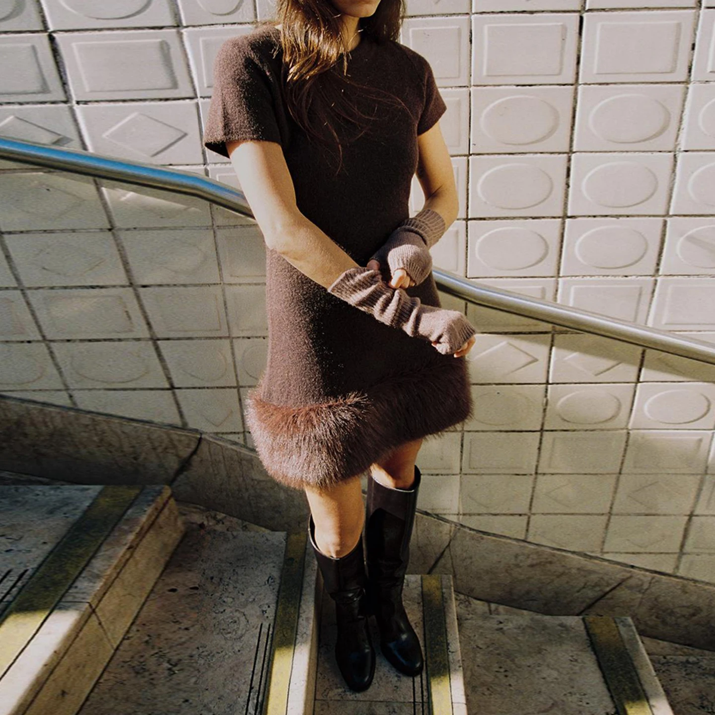 Damski płaszcz ort Jesień 2025 Faion Europejski Krój Stand Fit Dr Spódnica Z Marka Odzież Wierzchnia Damska Długi Sweter