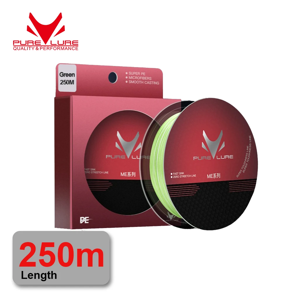 

PURELURE Braid Fishing Line 120m 150m 250m 1000m Multifilament PE line 8 Strands Japan High Strength Smooth