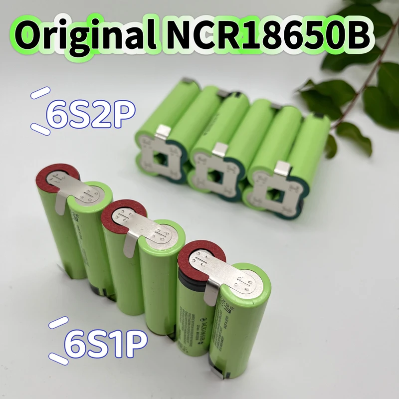 NCR18650-34B بطارية ليثيوم أيون 2S1P/2S2P/3S1P/3S2P/4S1P/4S2P/5S1P/5S2P/6S1P/6S2P 7.2V-25.2V 3.4/6.8Ah بطارية مفك البراغي