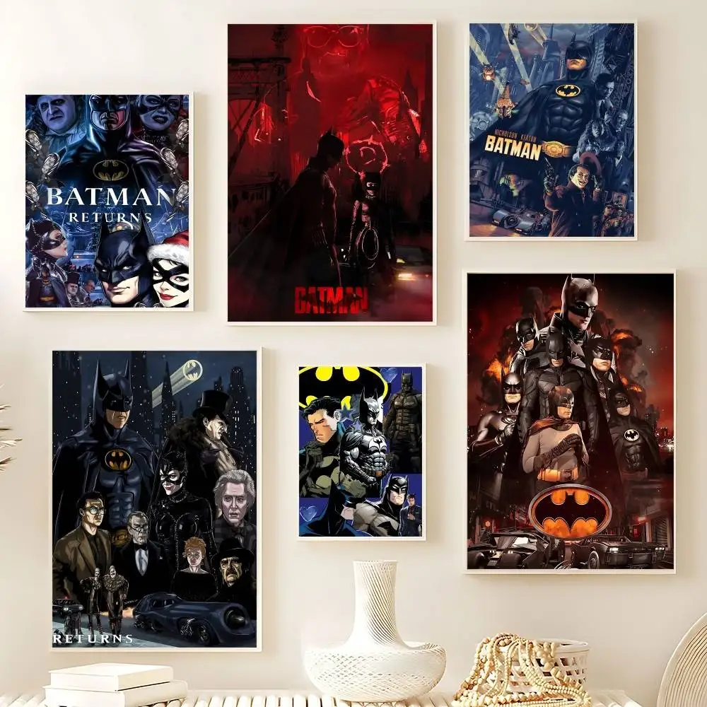 Póster colorido de la película B-Batmans-Mans, arte de pared de calidad HD, carteles Retro para decoración de paredes del hogar, decoración de habitación Kawaii