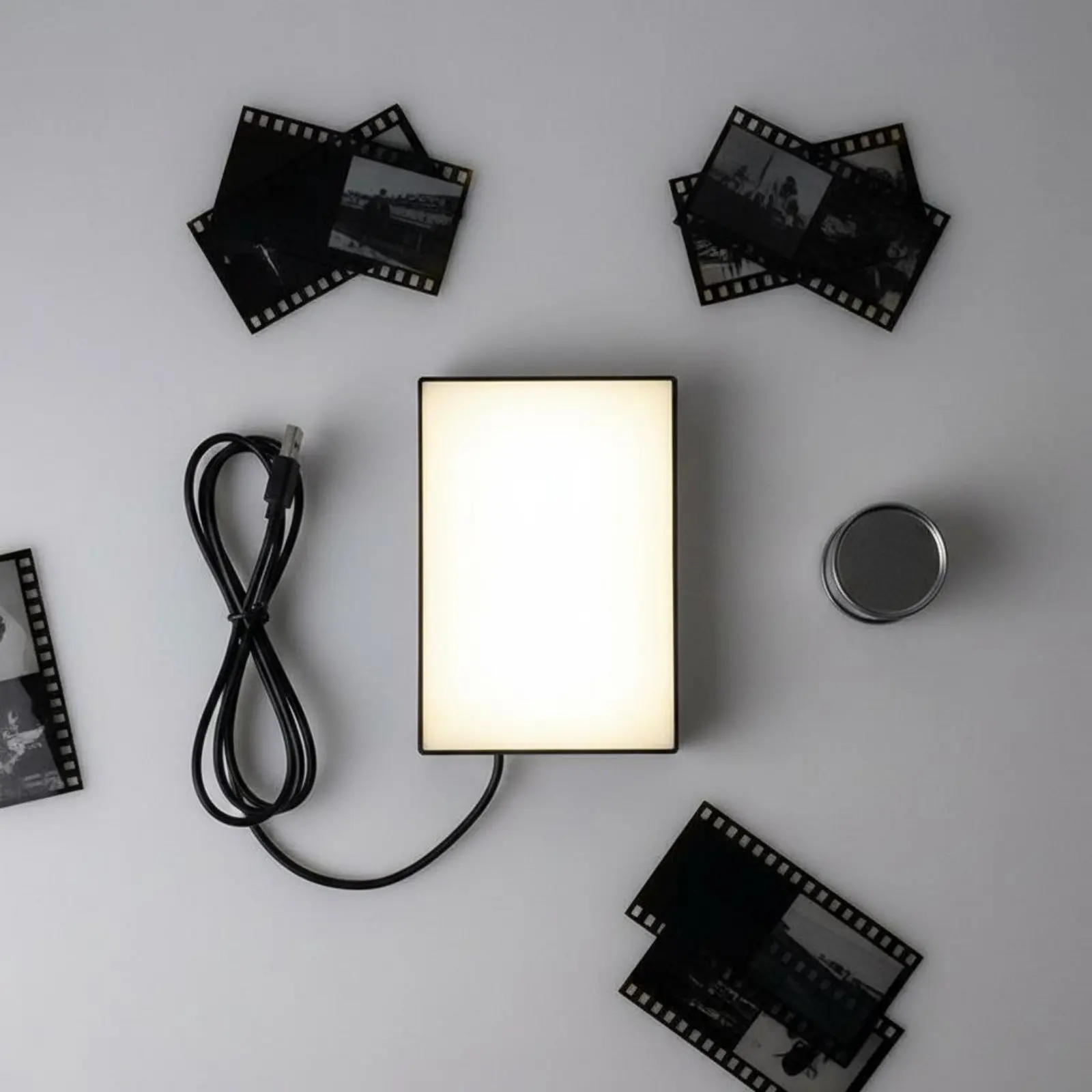 Film Negative Viewer Even Backlight Slide Copying Light Box Slide Viewer Light Box Adjustable Brightness Photo Accessory