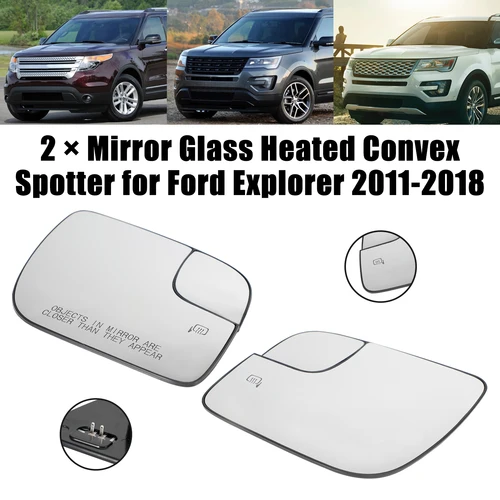 Imagen 1 del producto Artudatech-espejo convexo calefactado de cristal, accesorio para coche, izquierdo y derecho, para Ford Explorer 2011-2018